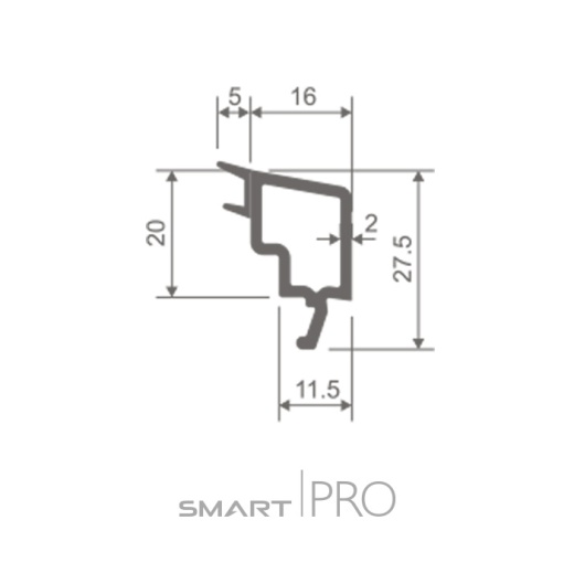 Штапик стандартный 16 мм на стеклопакет 24мм в Актобе